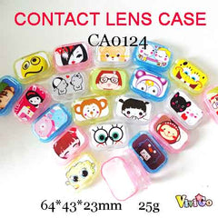 סט צבעוני לאחסון עדשות מגע + ציוד לטיפול בעדשות