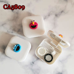 סט חמוד בעיצוב עוגיפלצת לאחסון עדשות מגע + ציוד לטיפול בעדשות